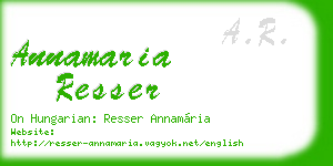 annamaria resser business card